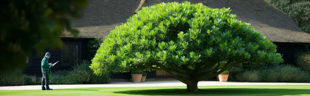 arborist inspecting trees
